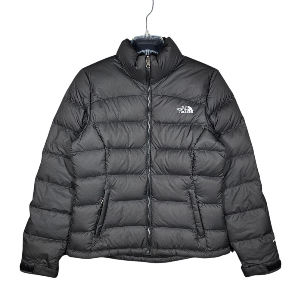 The North Face Jacket Women's Small Nuptse‎ 700 Down Puffer Black Full Zip Coat